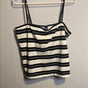 GAP Women's Striped Camisole in Black and White